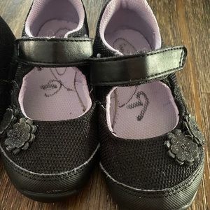 Black Mary Jane Sneaker with flower